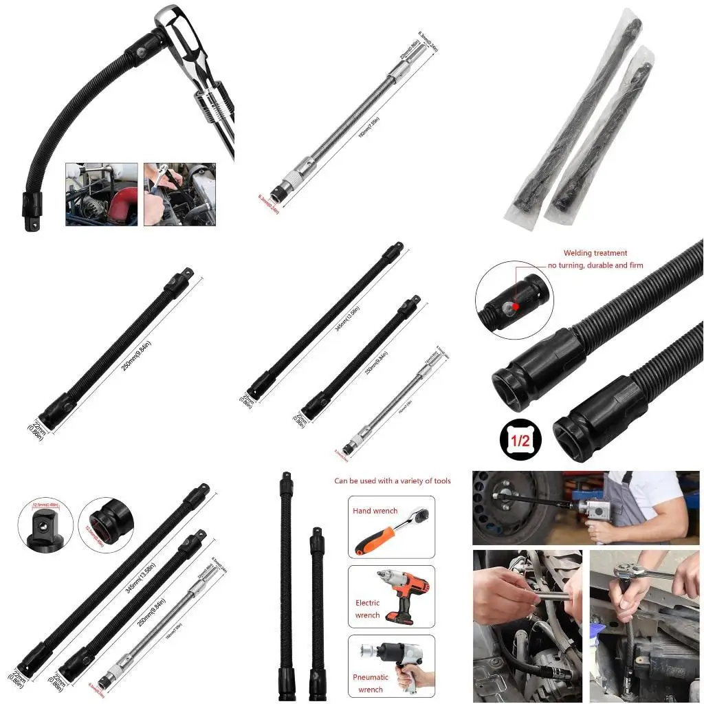 

652F Universal Soft Shaft Heads Connecting Rod Electric Drill Manual Wrench Tool Screwdriver Bit Extension Rod Tool