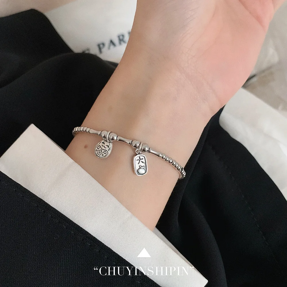 Fashionable S925 Sterling Silver Bracelet with Lotus Flower Charm for Purity and Enlightenment