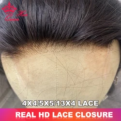 HD Lace 5x5 6x6 Closure 13x4 13x6 Frontal Melt Skin Body Wave and Straight Pre Plucked Invisible Lace Raw Hair Queen Hair