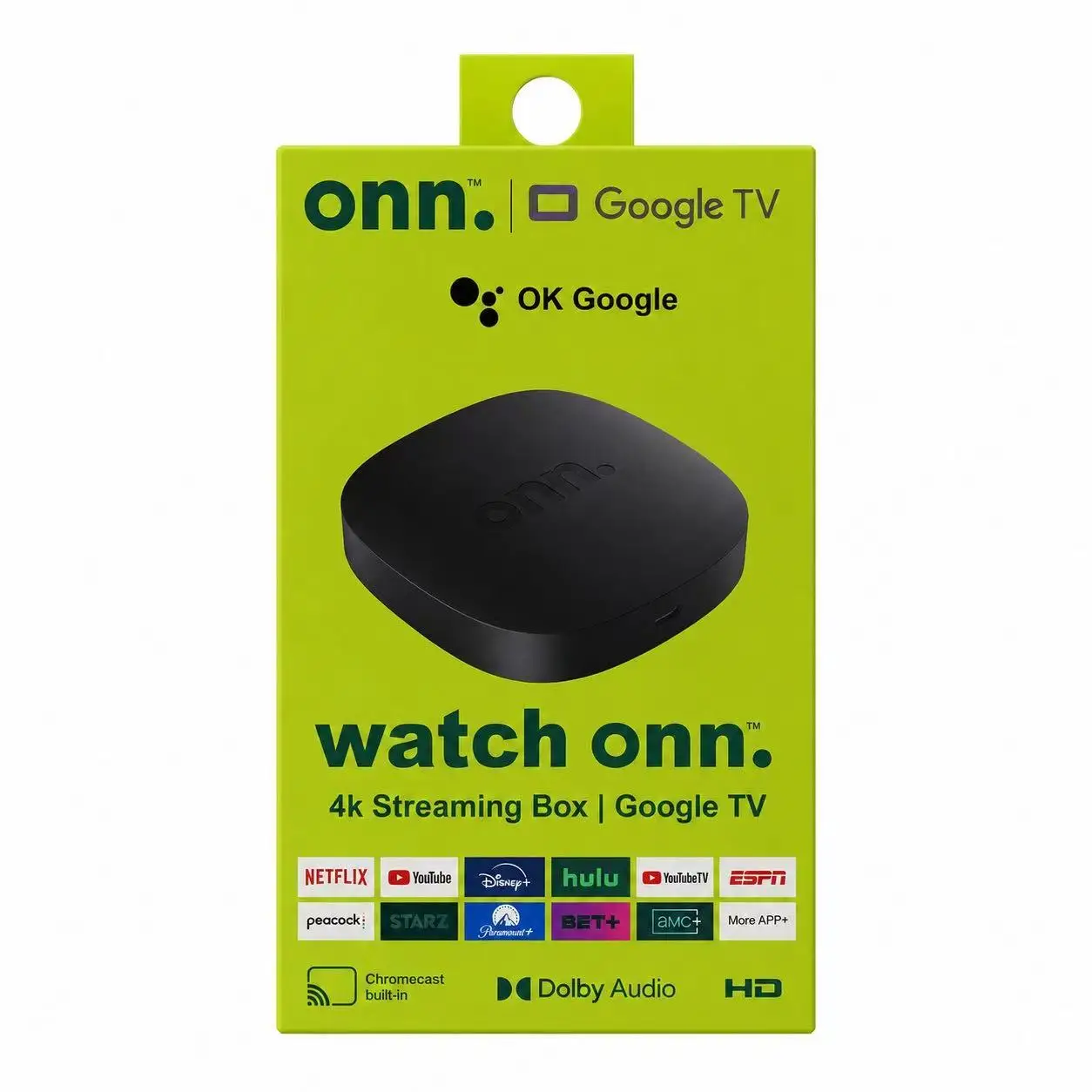 Onn 4K Android 13 Smart TV Box 4K Quad Core Set-Top Box 5G Connectivity 8GB 128G Voice Remote for Streaming Media Player