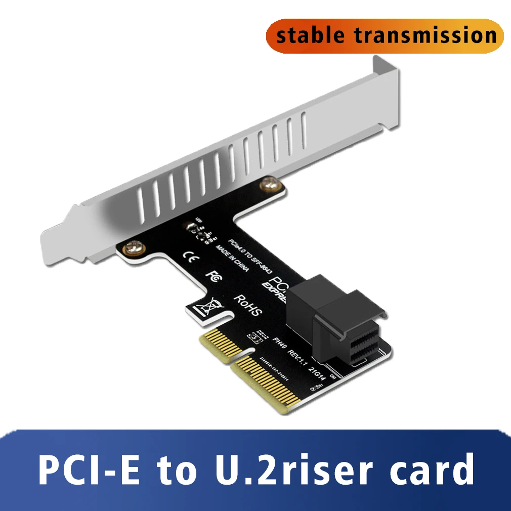 การ์ด Pcie X4 To SFF-8643การ์ด U.2 Nvme SSD Solid State Hard Disk Adapter สำหรับสล็อต Pci-E X4/X8/X16