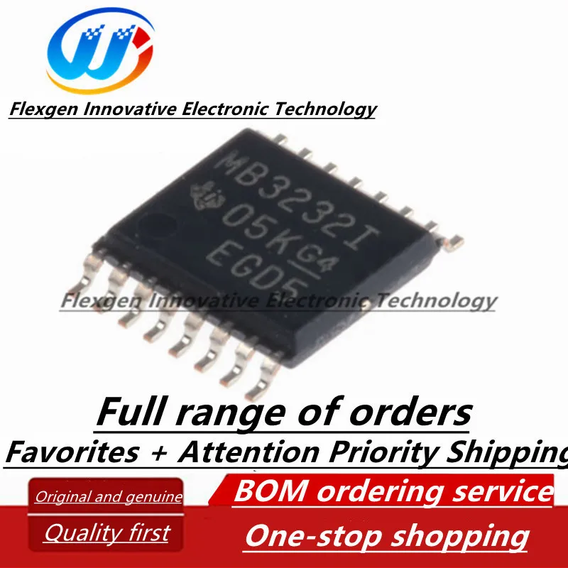 Buy the MAX3232IPWR silkscreen MB3232I TSSOP-16 RS-232 line driver/receiver IC chip