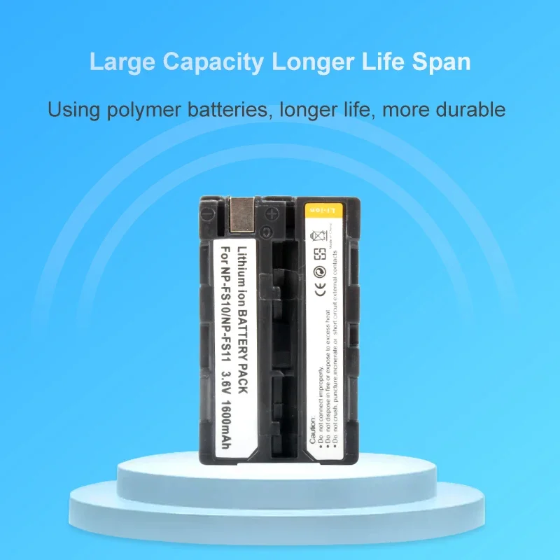 3.6V 1600mah Rechargeable Li-ion Battery NP-FS11 NP-FS12 for Sony NP-FS21 FS22 DCR-PC1 PC2 PC3 PC4 PC5 DSC-F55K P1 P20 Batteries