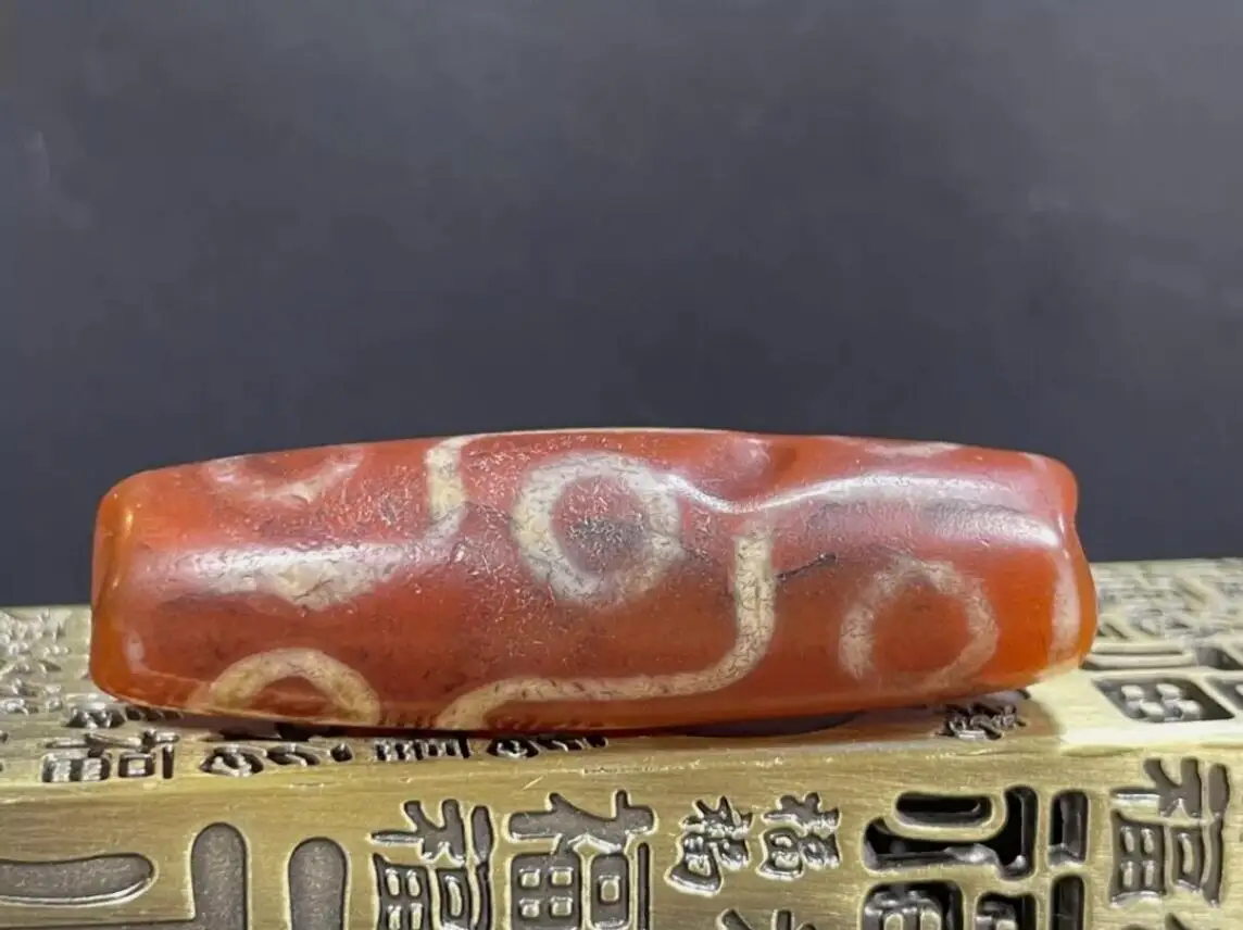 Tibetan Nepalese Himalayan Ancient agate Old Dzi Talisman 9 Eye Beads Amulet