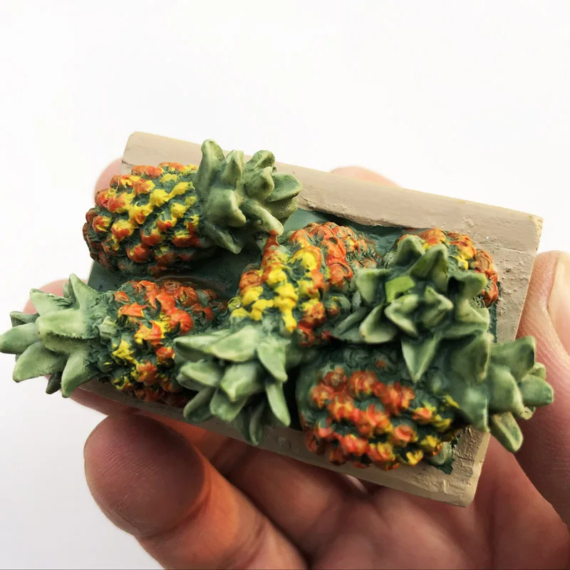 

Fridge Magnet Pineapple Basket Creative Crafts, Humanistic Style Decoration, Message Stickers, Tourism Souvenirs