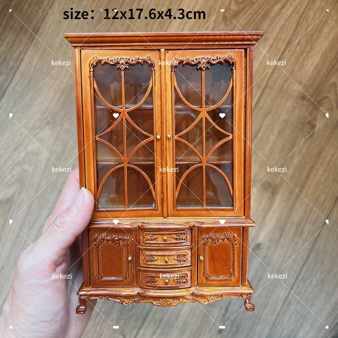 1:12 Poppenhuis Europees Meubilair Decoratieve Miniaturen Scène Mini Gesneden Tafel Stoel Computer Bureau Stoel Meubilair - afbeelding 1