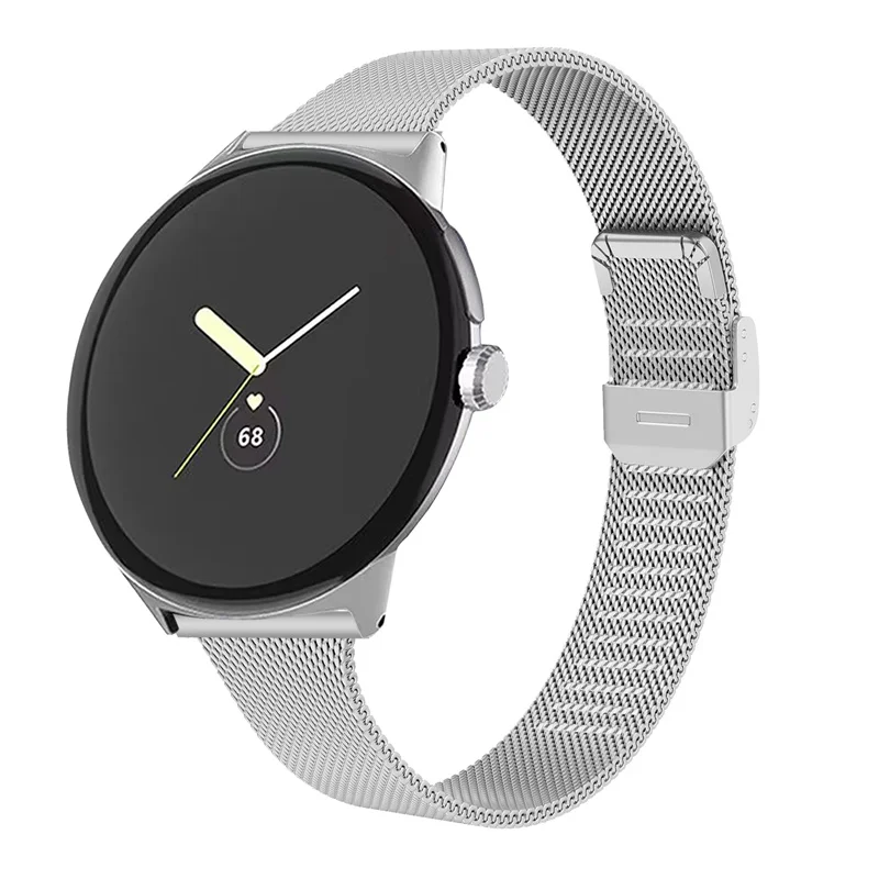 Slim Milanese Strap For Google Pixel Watch 2 1 Metal Band Stainless Steel Bracelet No Gap Mesh Wristband For Google Pixel Watch