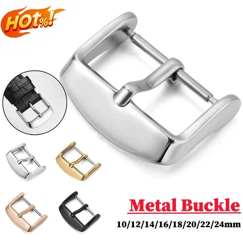Uhrenarmband-Schnallen 10/12/14/16/18/20/22/24mm Edelstahl-Dornschließe Uhrenzubehör Lederarmband Uhrenschließe