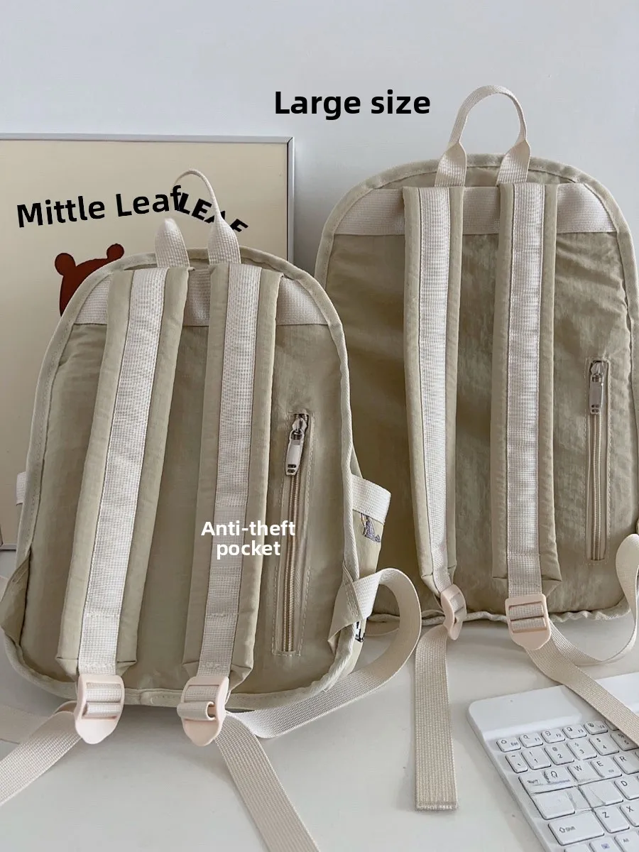 

Waterproof Foldable Embroidery Bapa for Middle School High School College Students Travel Laptop Bag Soft Nylon