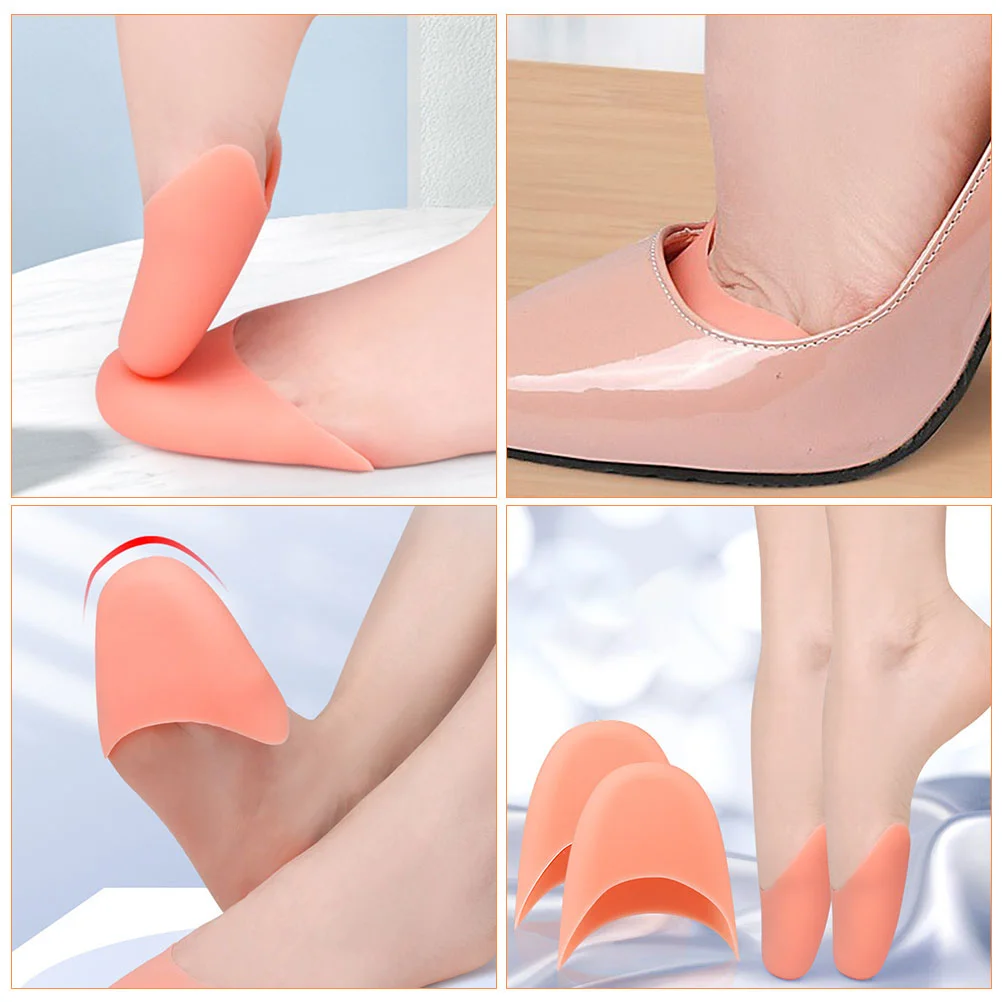 2 pares de cómodos juego de puntas de ballet cojines para los dedos de las mujeres almohadillas de gel de sílice zapatos