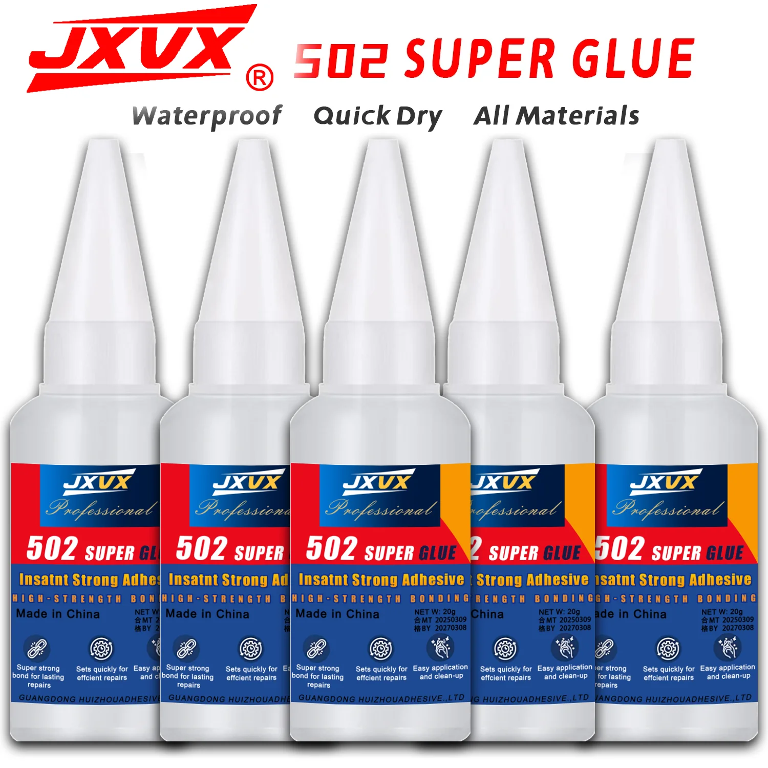 

Super Glue, CA Glue Clear Heavy Duty Superglue Instant Cyanoacrylate Adhesive for Plastic Ceramic Leather Wood Shoe Sole Repair.