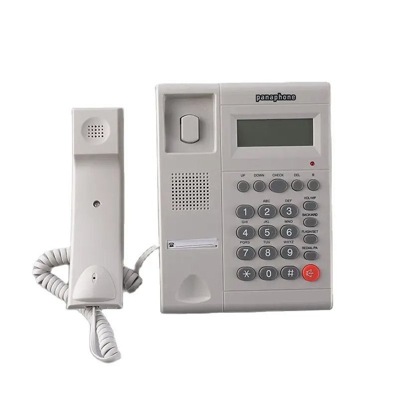 Corded Telephone Desktop Landline Telephone with Caller ID, Adjustable Display Brightness for Home Office