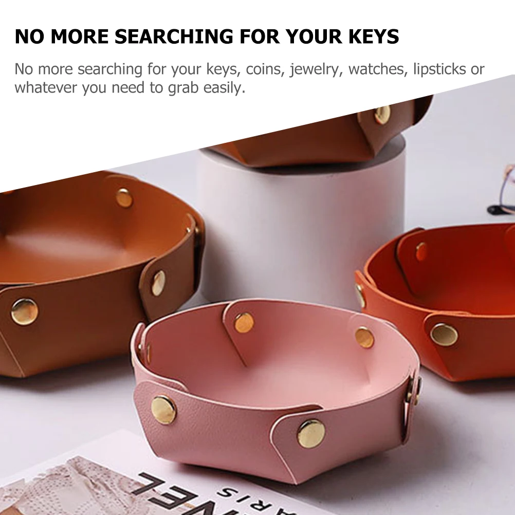 

2pcs Grey Storage Tray Desk ganizer Key Coin Stylish ganizing Tray Jewelry Watch Holder Home Decor Storage Box