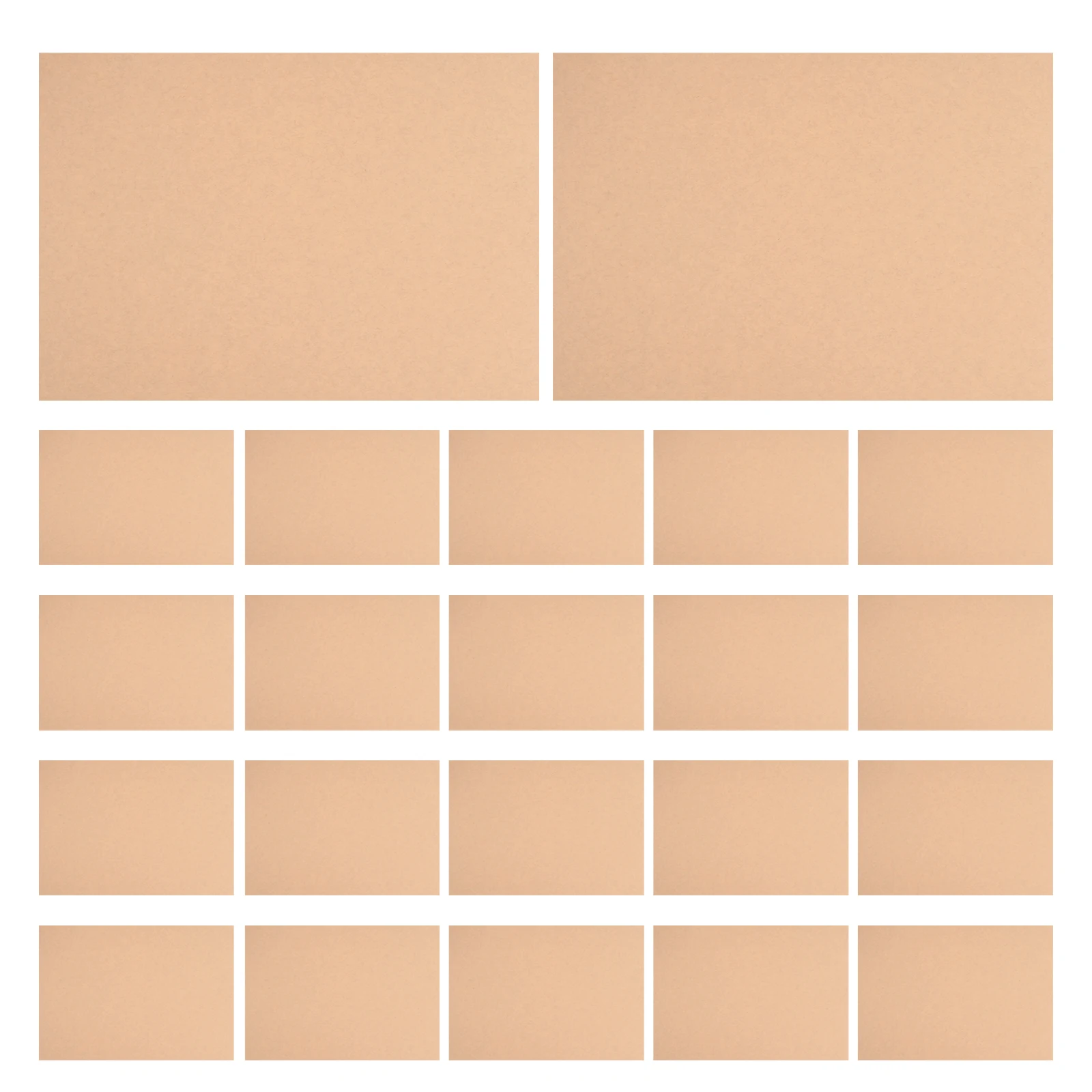 

100 Sheets A4 Adhesive Label Paper Blank Sticker Sheets Craft Card Scrapbook Kraft Printer Labels Storage Bins Brown Wrapping