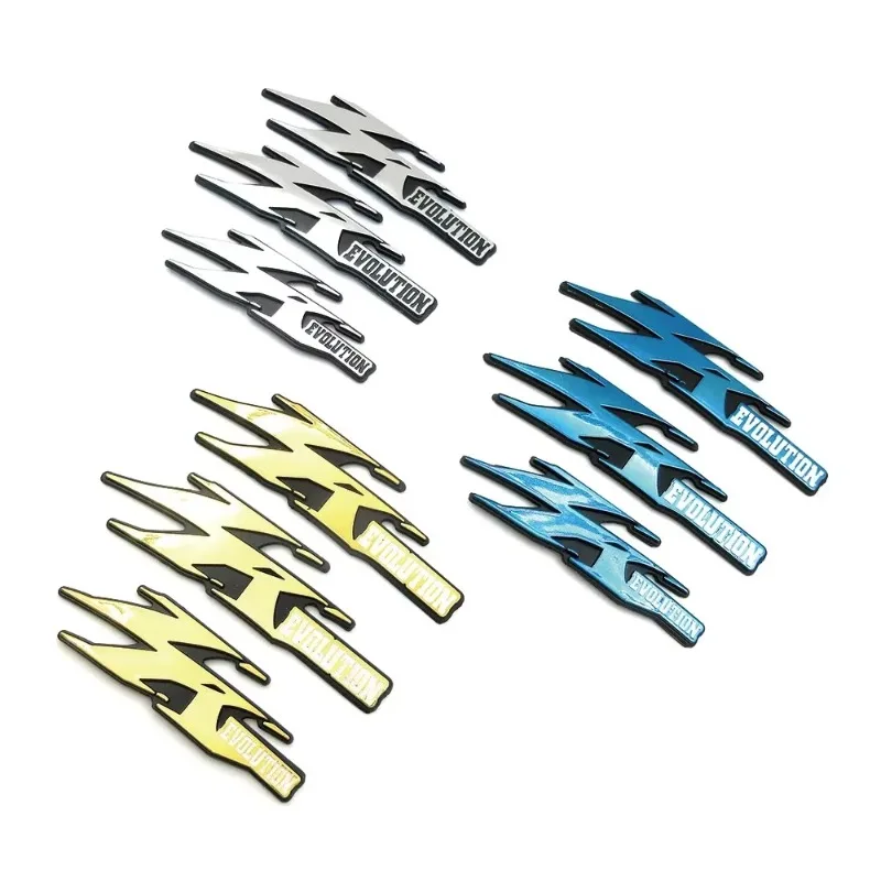 

3D Scooter Body Stickers for Yamaha JOG ZR Evolution - UV-Resistant ABS Fairing Decals with Chrome Emblem (Gold/Blue)