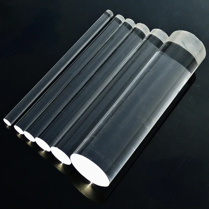 Quartz Optical Glass Bar, 2 End Opaque, High Purity, Transparent Quartz Rod, Opaque, Length 100mm, 30mm, 10mm, 5mm, OD32