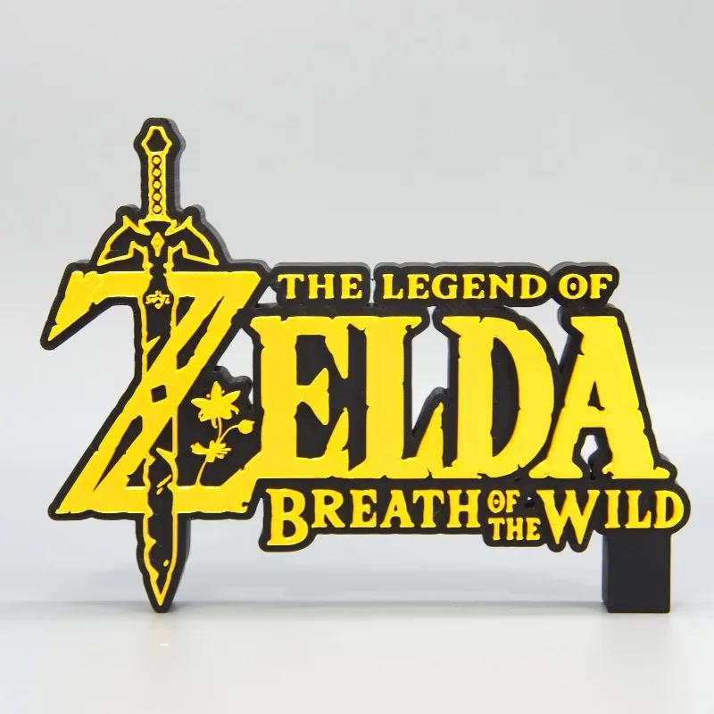Suitable for The Legend of Zelda Breath of The Wild 3D Logo Font Stand Up Cosplay Character Model Exhibition Ornament Decoration