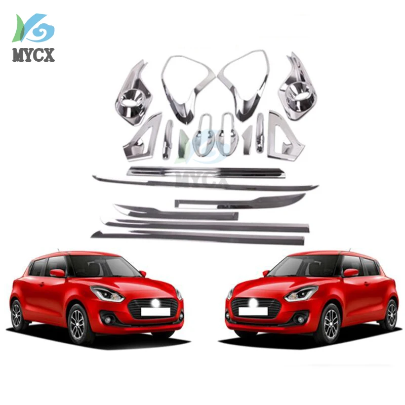 

Хром автомобильные аксессуары ABS хром комплекты для Suzuki Swift хэтчбек 2018-2019 2020 20 шт.
