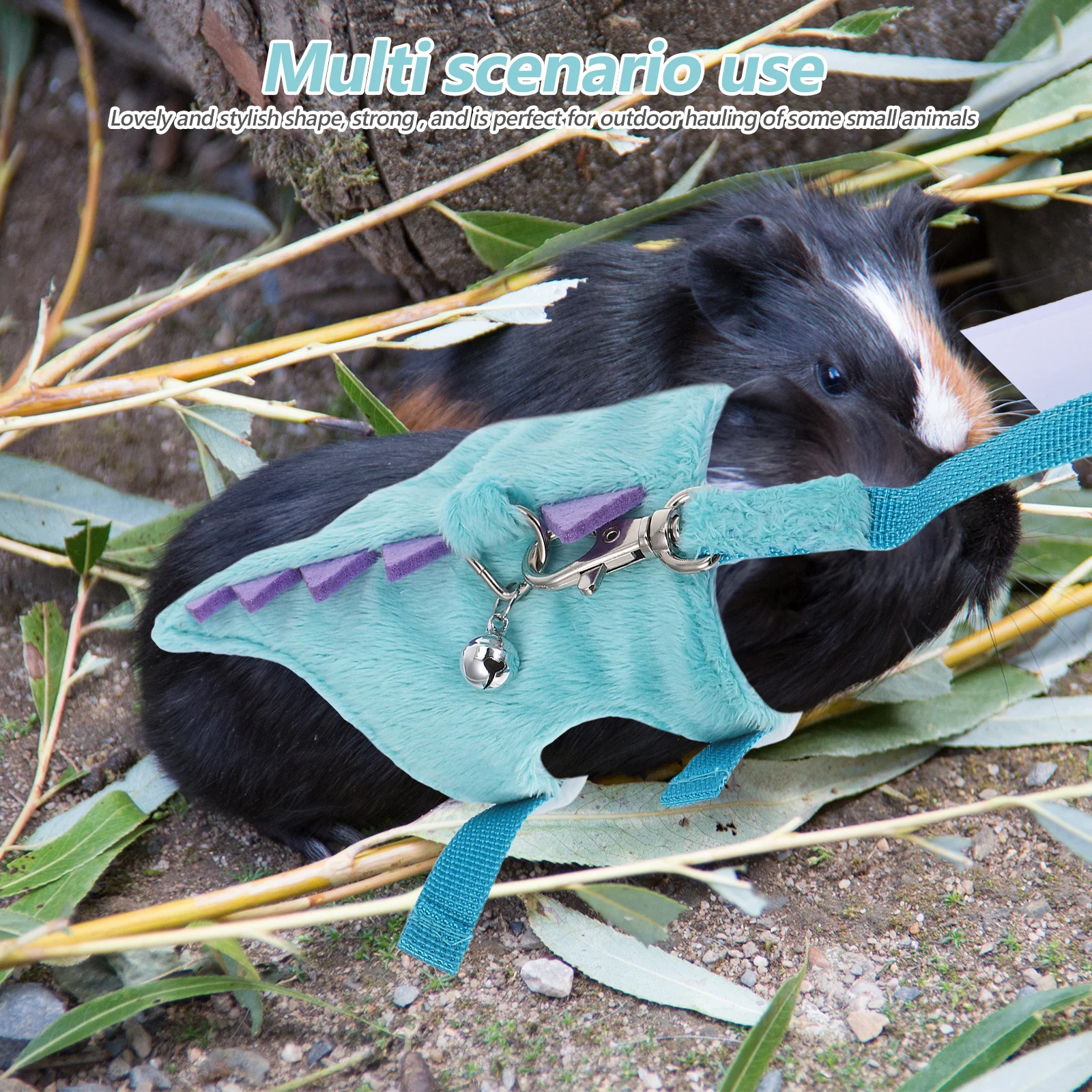 

Bearded Dragon Harness Leash Dinosaur Vest Small Animal Harness Traction Rope for Ferrets Rabbits Lizards Hamsters