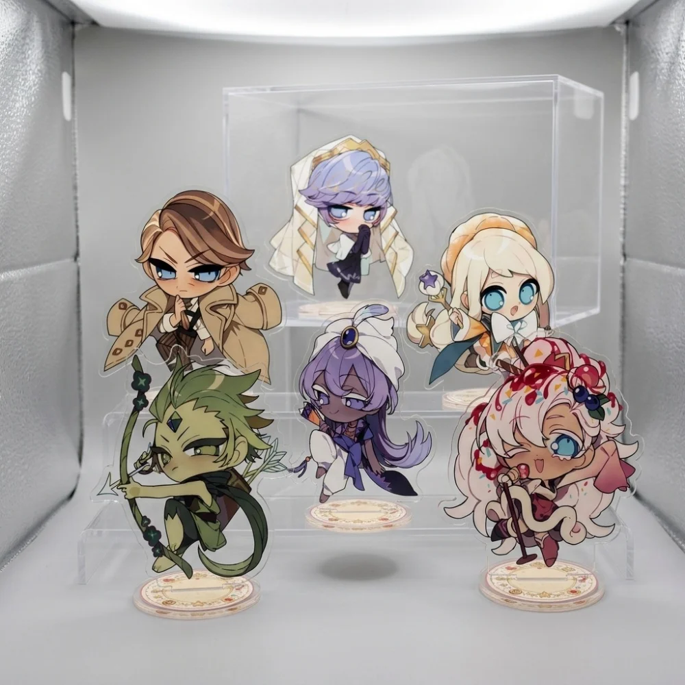Game Cookie Run Kingdom 10CM Acrylic Standees Black Pearl Milk Shadow Pure Vanilla Mystic Flour keyring Desktop Ornaments Gift