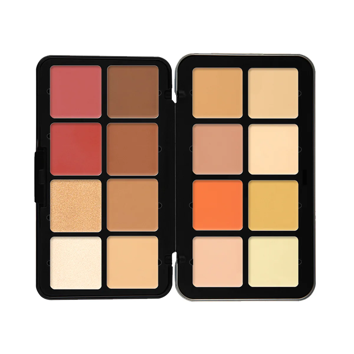 Boîte en fer pour correcteur de contour, crème pour fard à joues, palette de maquillage tout-en-un, 12 couleurs