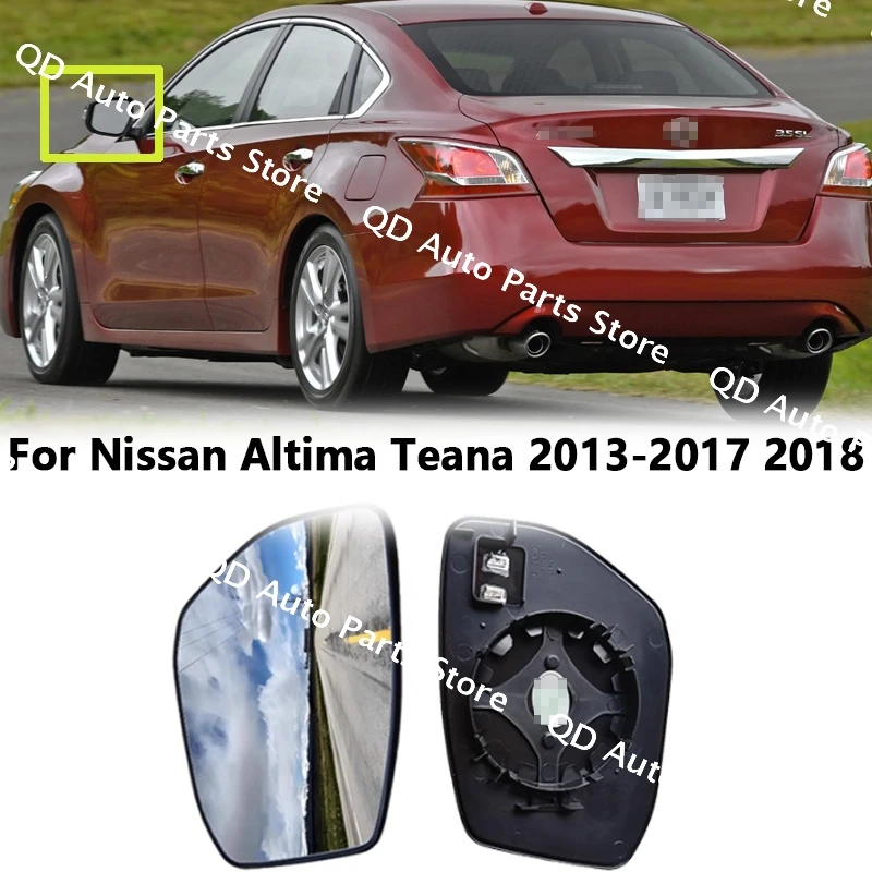 

Heated Outside Door Mirror Glass 96366-3RA0A 96365-3RA0A For Nissan Altima Teana 2013-2018 Left Right Reversing Rearview Lens