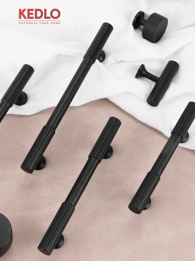 KEDLO Moderner Minimalistischer Massiver Messing-Rundknopf Küchenschrankgriff Antiker Messinggriff Schubladengriff Gebürsteter Messinggriff – Detail 2