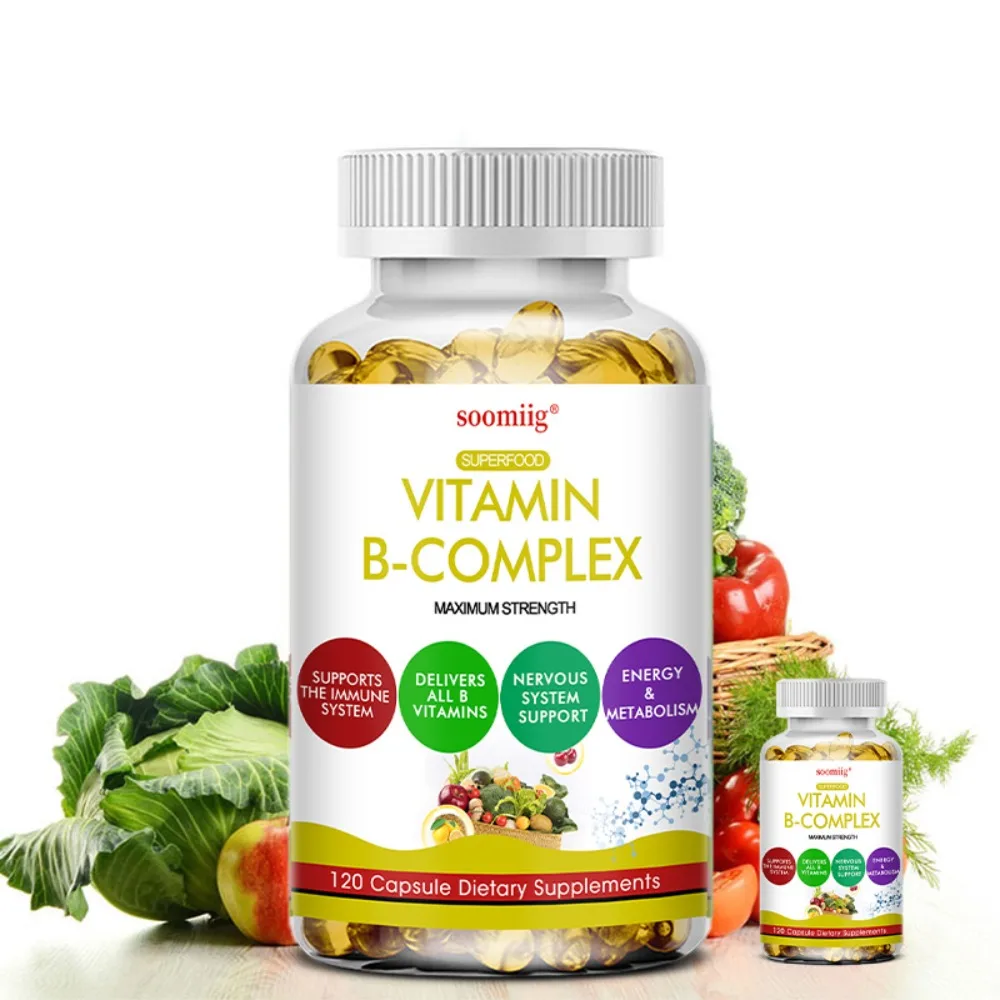 Vitamin B Capsules Anti-oxidation Skin Repair Liver Health & Energy Care VB Complex Vitamins Daily Supplement