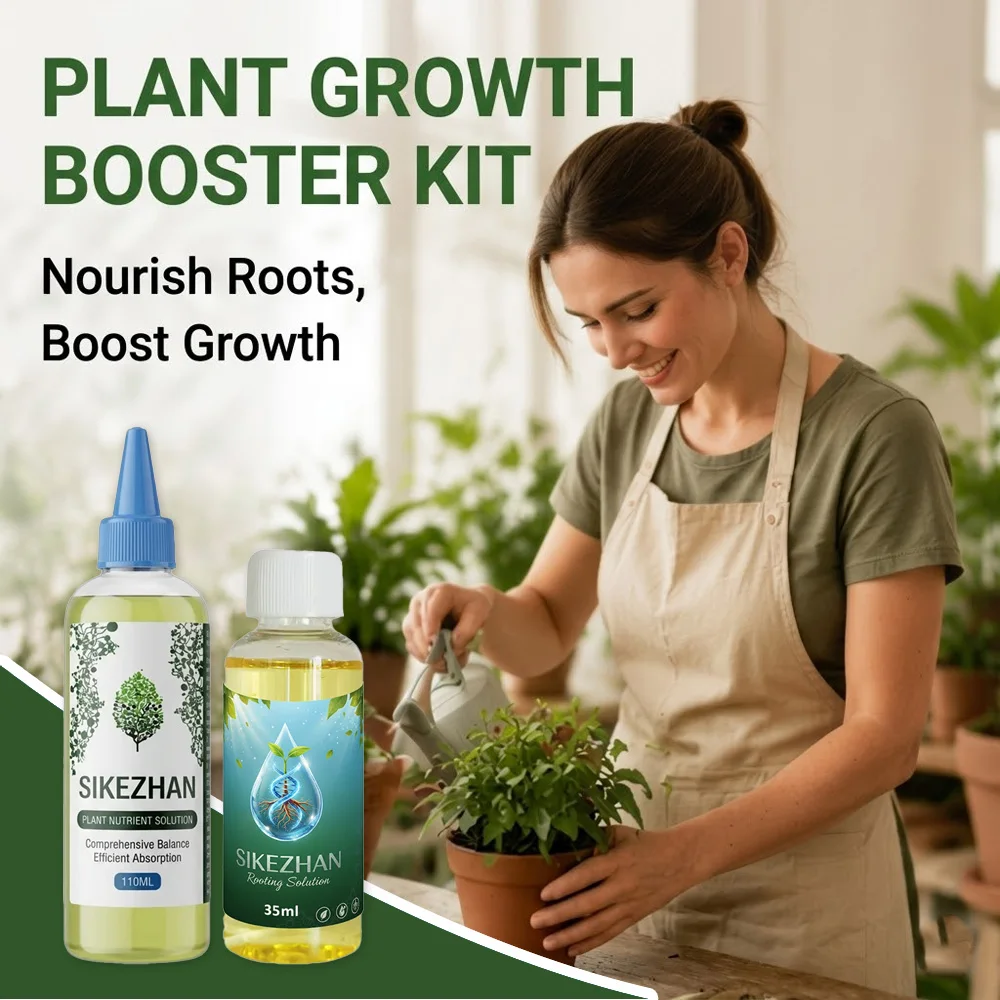 Juego de 2 Soluciones Nutritivas para Enraizamiento de Plantas, Fertilizante para Crecimiento Rápido de Raíces, Kit de Trasplante SIKEZHAN