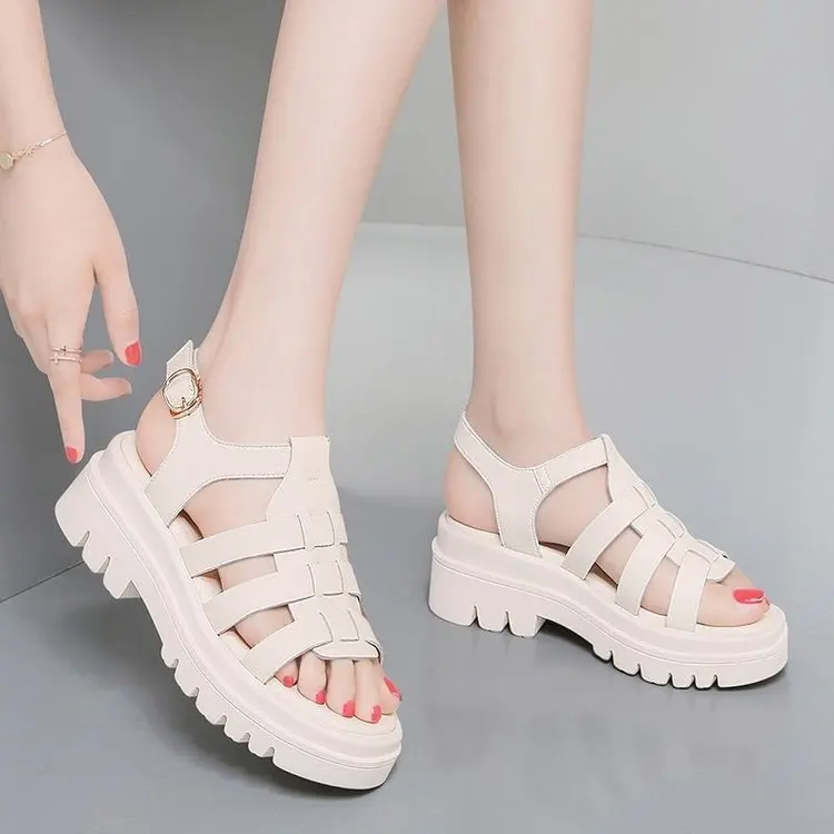 Women Sandals Summer New Platform Sport Sandals Outdoor High Heel Roman Sandals Casual Beach Ladies Sandals Sandalias De Mujer