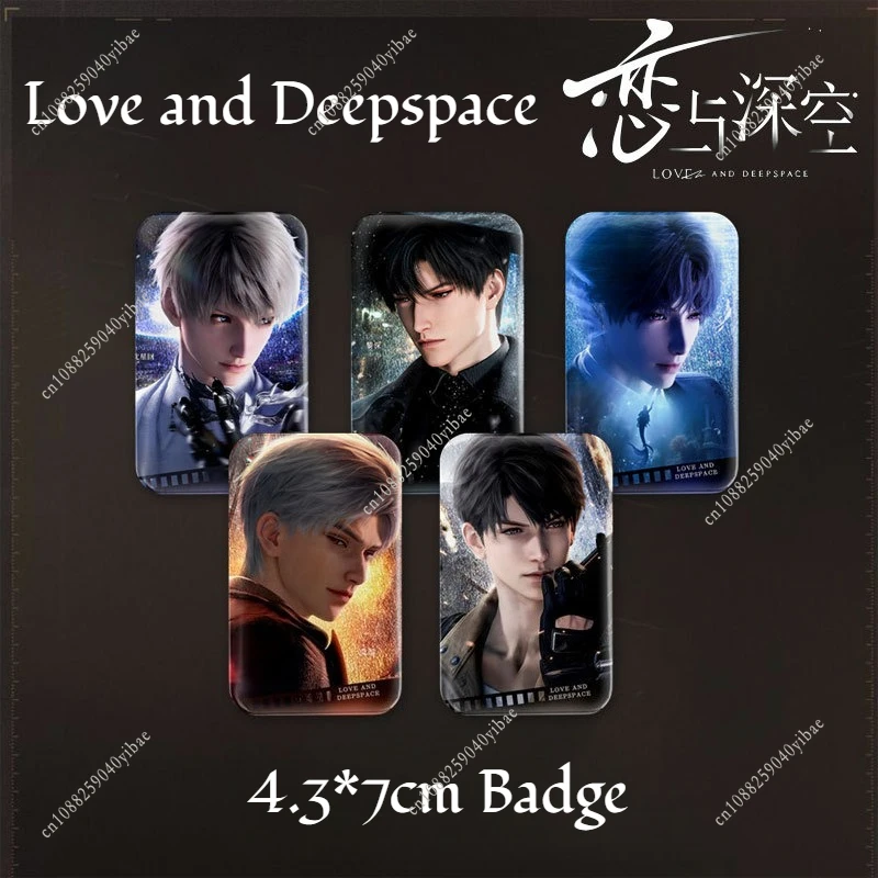 

2025 Love and Deepspace Sylus Rafayel Zayne Xavier Caleb Cinema совместный значок прямоугольная брошь с эмблемой украшение для рюкзака