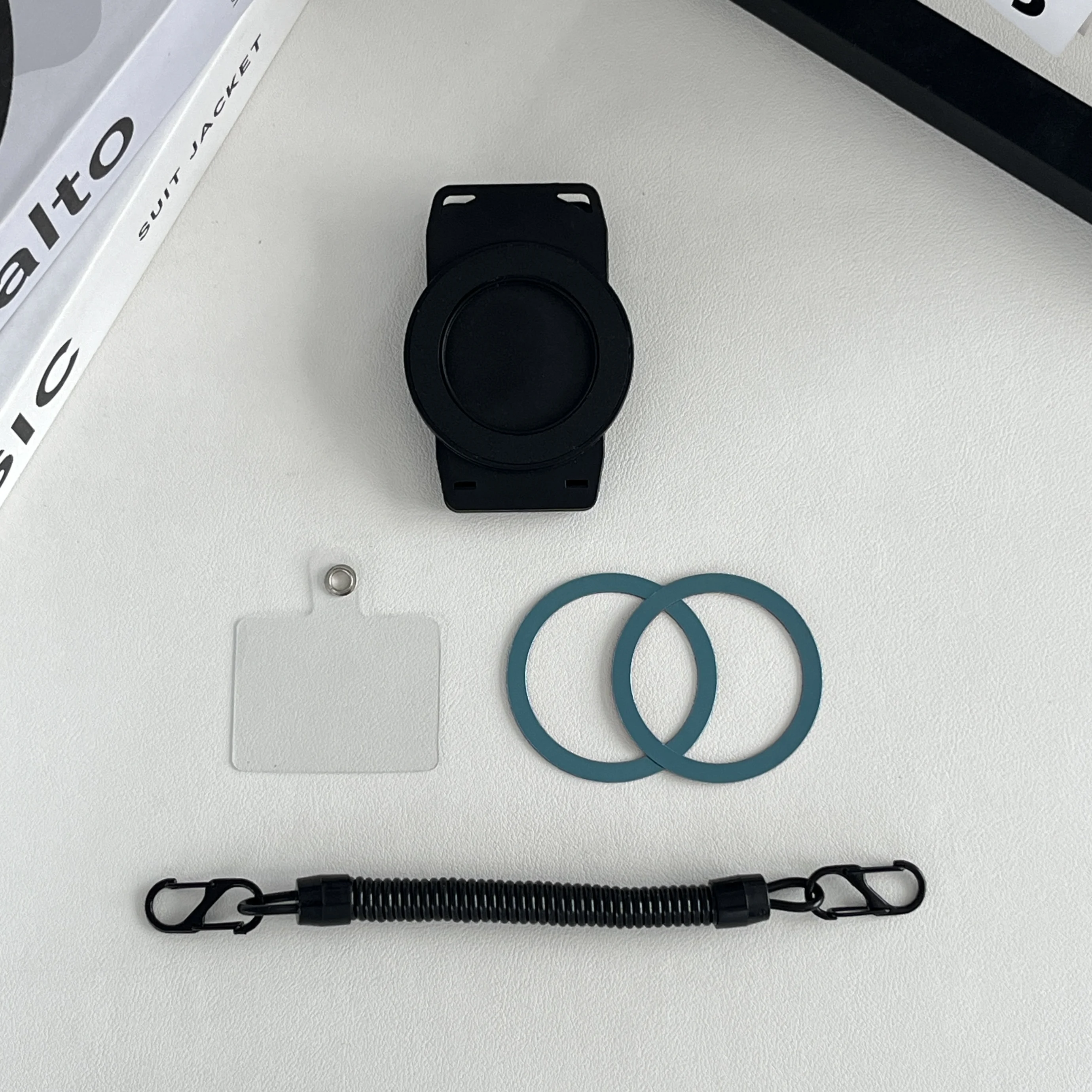 Free Hands Magnetic Belt Clip Holder Mobile Phone Holder Backpack Clip Metal Hook Spring Rope For Magsafe iPhone Accessories