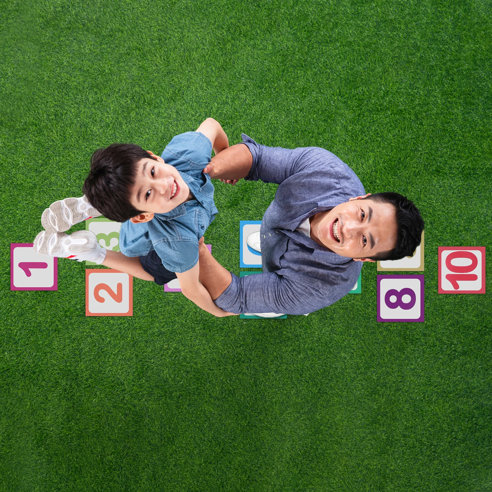 

10Pcs Number Game Floor Stickers Frosted Anti Slip Self Adhesive Room Wall Decals Indoor Hopscotch Playroom