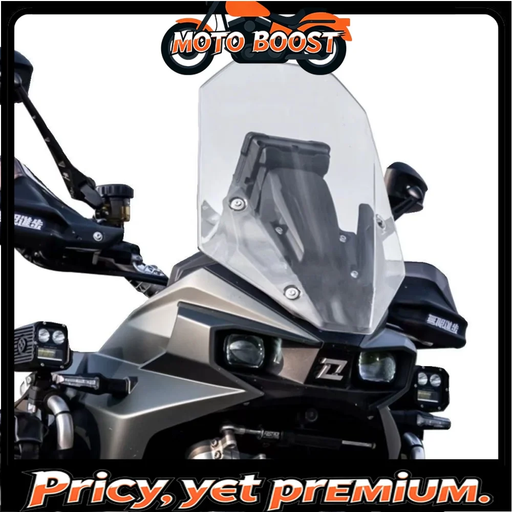 

For KOVE 800X motorcycle modified windshield front windshield heightened and thickened chest plate rain shield accessories