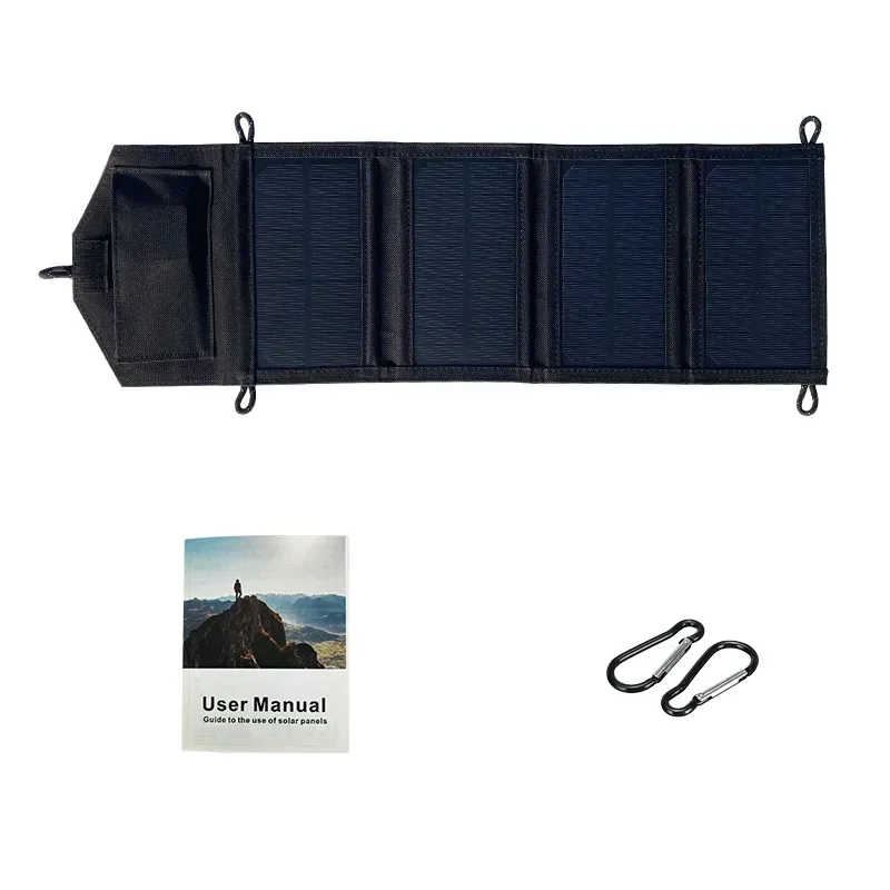 4-fold 500W Foldable solar panel portable solar panels charger USB 5V DC Full time power solar panel mobile power supply