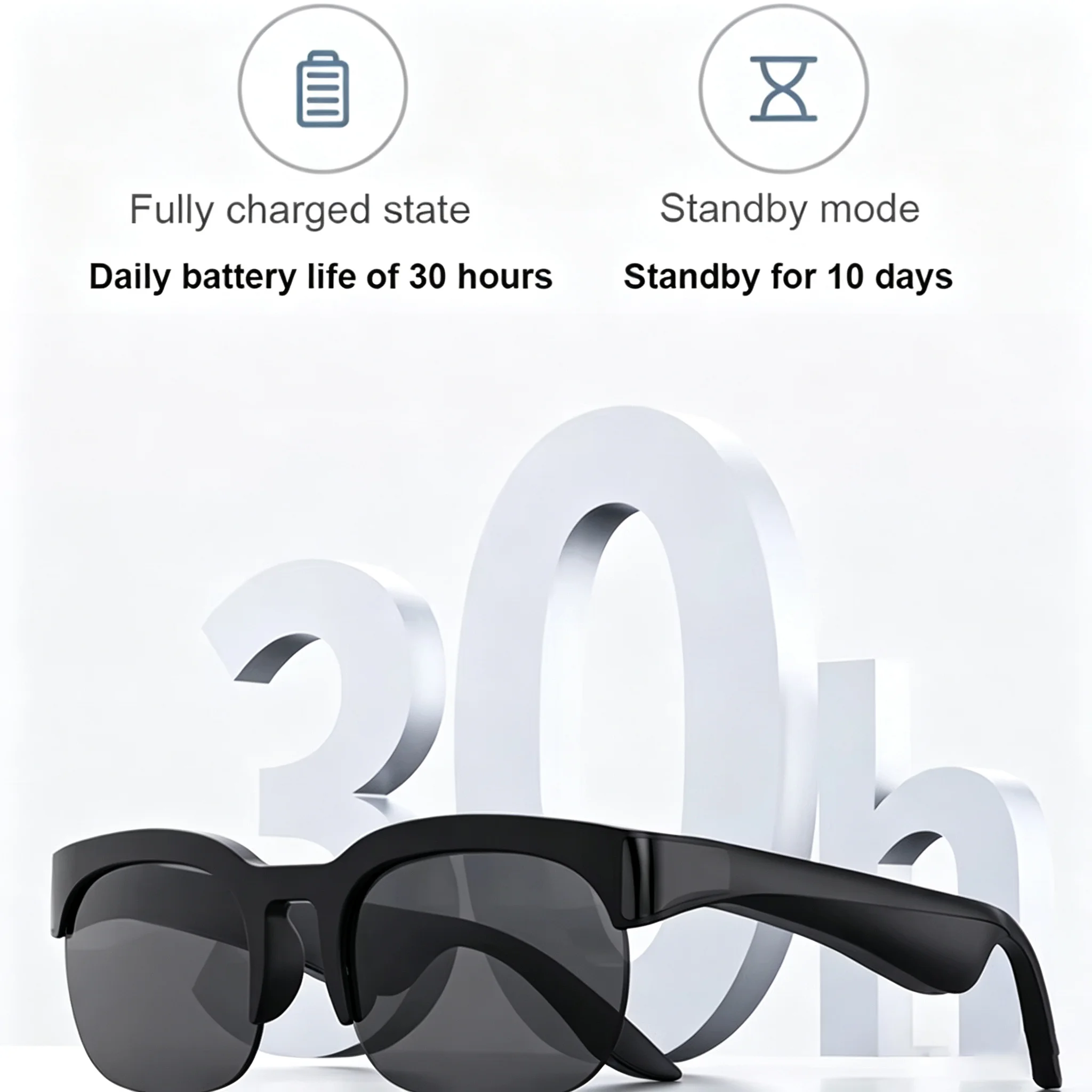 New Camera Control Smart Glasses 2026 Music Sunglasses Headphones Wireless Bluetooth Call Headset HIFI Audio Glasses For Android