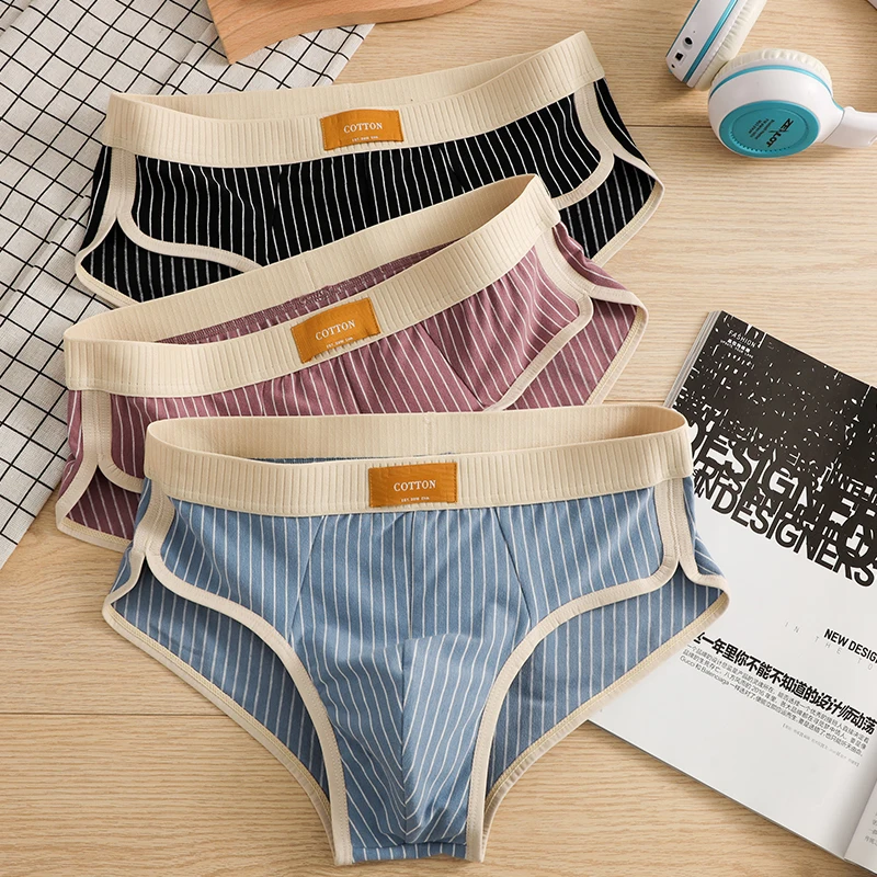 

3-pack men's underwear men's briefs youth sports shorts breathable cotton sexy briefs personality men's underpants briefs