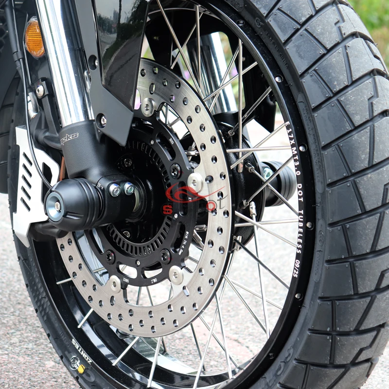 ل ZONTES 368 368G 368D 368M 368K 368E 2024 2025 2026 دراجة نارية الملحقات المحور الأمامي عجلة شوكة المنزلق تحطم حامي