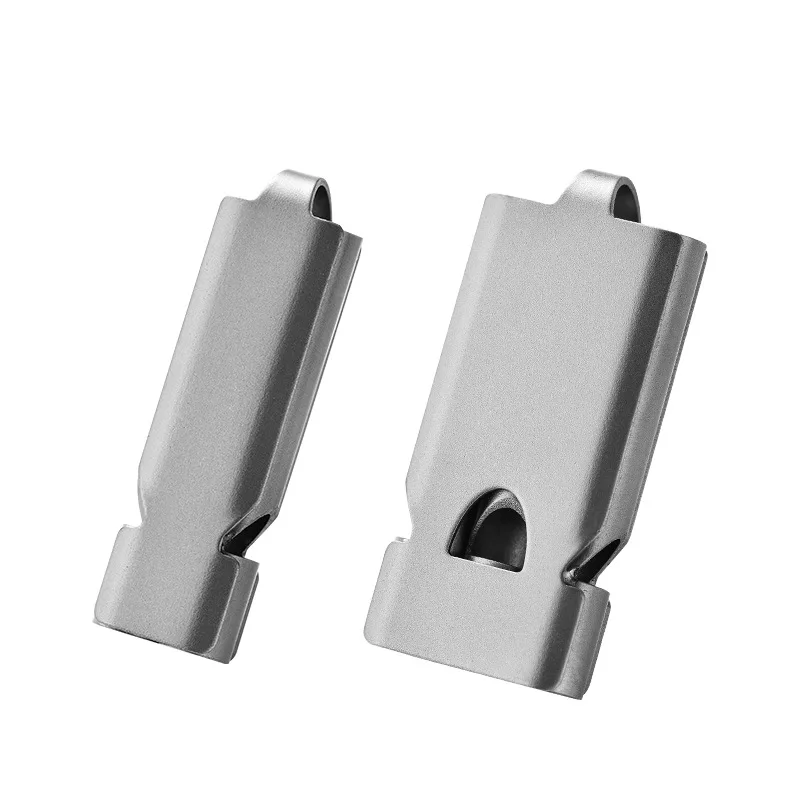 Titanium Alloy Outdoor EDC Camping Emergency Survival Whistle Explosive Whistle Portable Tool
