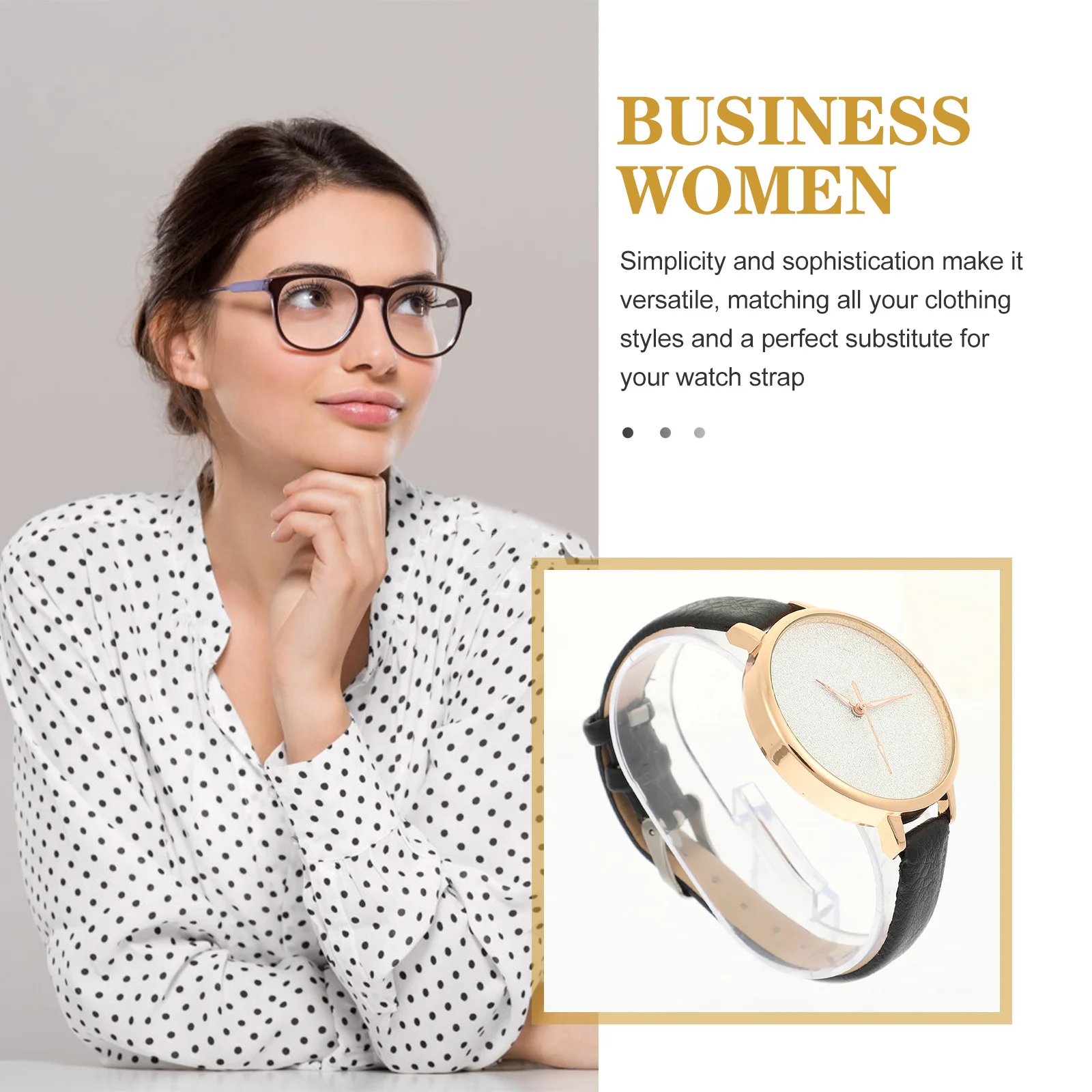 ساعة للسيدات بمينا لامع وحزام من البولي يوريثان، ساعة أنيقة لنساء الأعمال، هدية عيد الميلاد وعيد الميلاد، فكرة ساعة نسائية