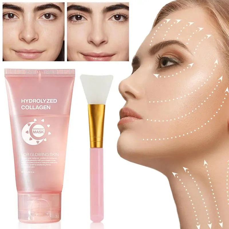 75ml Collagen Peel Off Facial Mask Gently Cleansing Deeply Hydrating Moisturizing Night Wrapping Face Mask Skin Care Cream