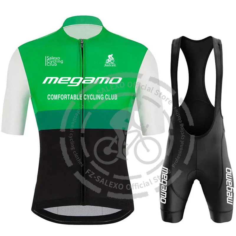 Megamo Cycling Jersey Set 2025 Men Summer Short Sleeve Bike Mountain Uniform Ropa Ciclismo Maillot Hombre Bicycle Clothing Suit