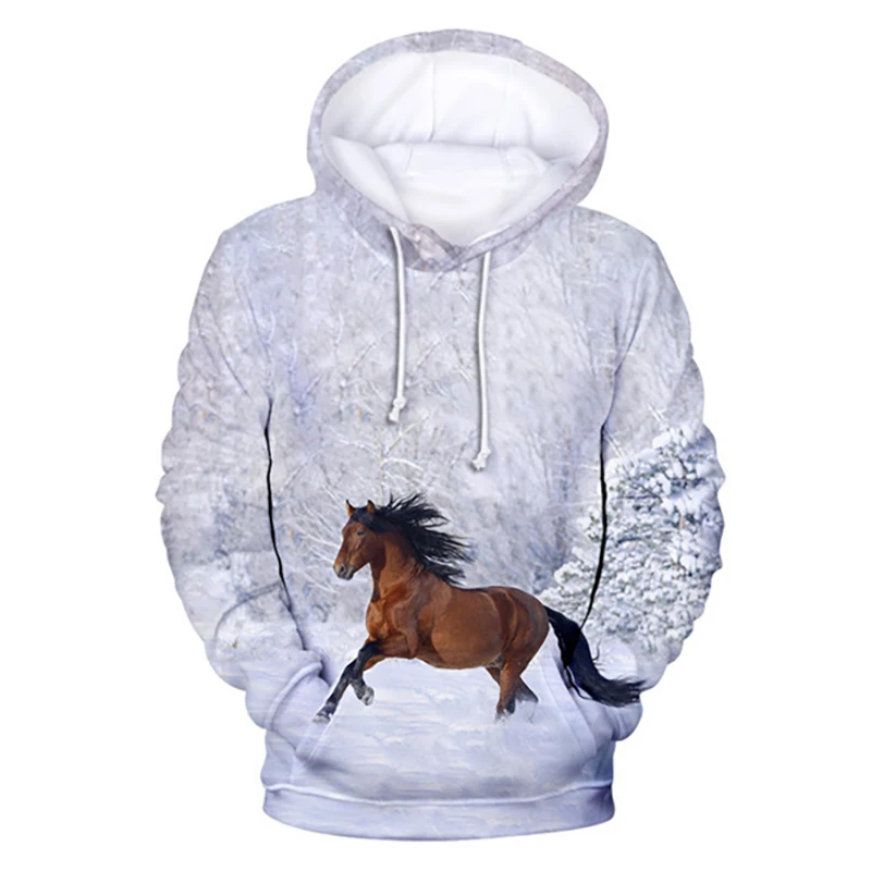 Animal Horse 3D Print Hoodies Men Women Casual Fashion Streetwear Oversized Sweatshirts Hoodie Pullovers Tracksuit Man Clothing