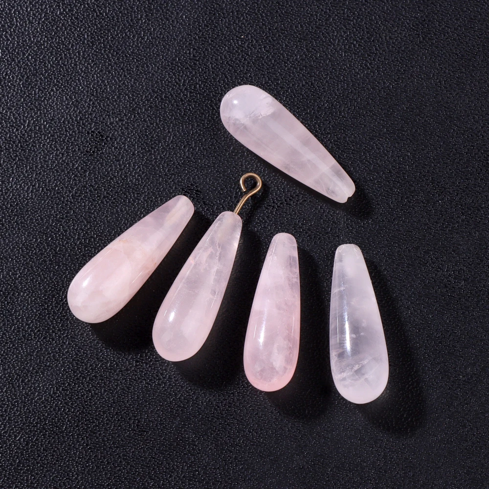 8x23mm pietra a forma di goccia d\'acqua quarzs rosa naturale Amaznite occhio di tigre lapislazzuli perline sciolte per gioielli che fanno accessori