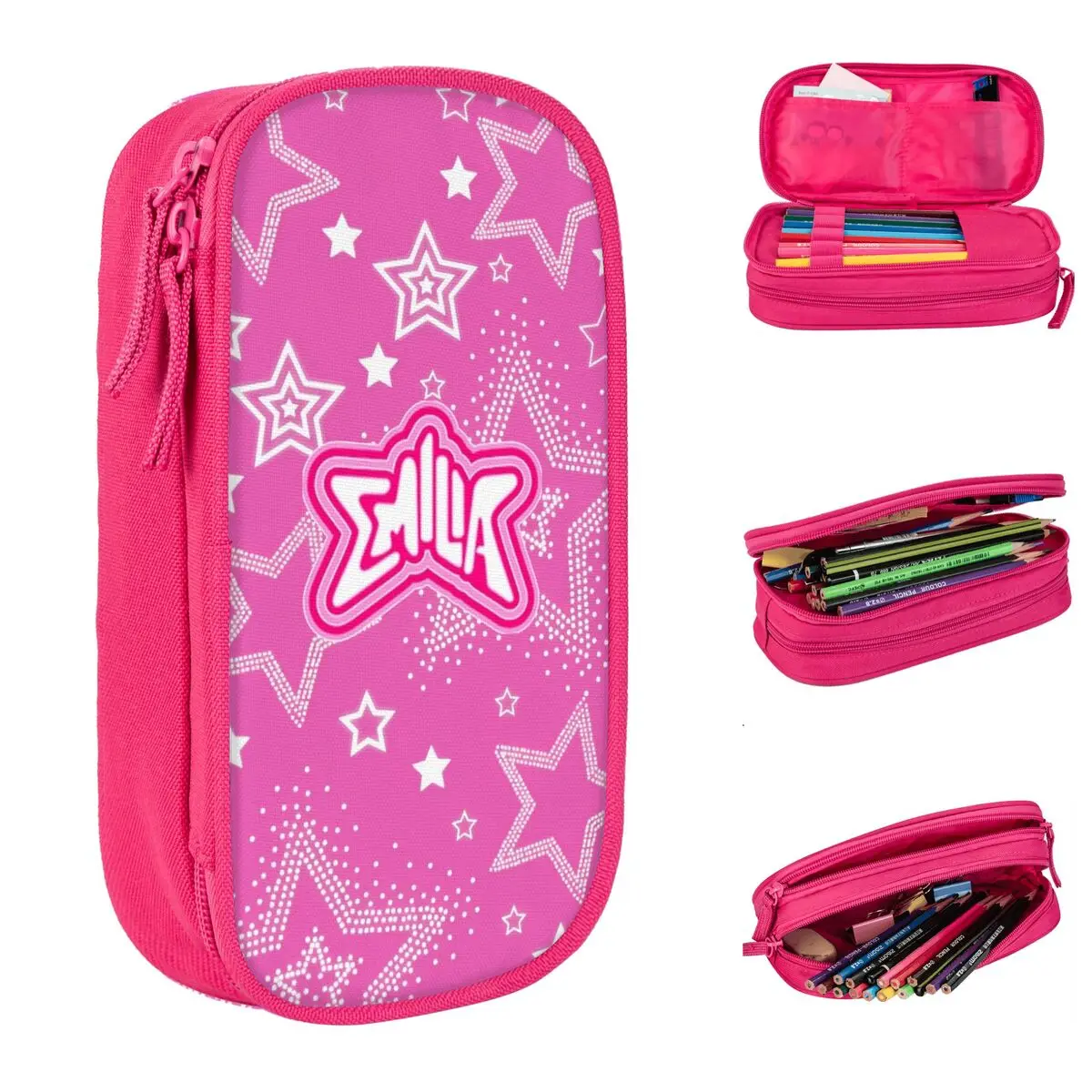 Emilia Mernes MP3 Pencil Case Fun Pen Box Bag Kids Large Storage School Supplies Zipper Pencil Box