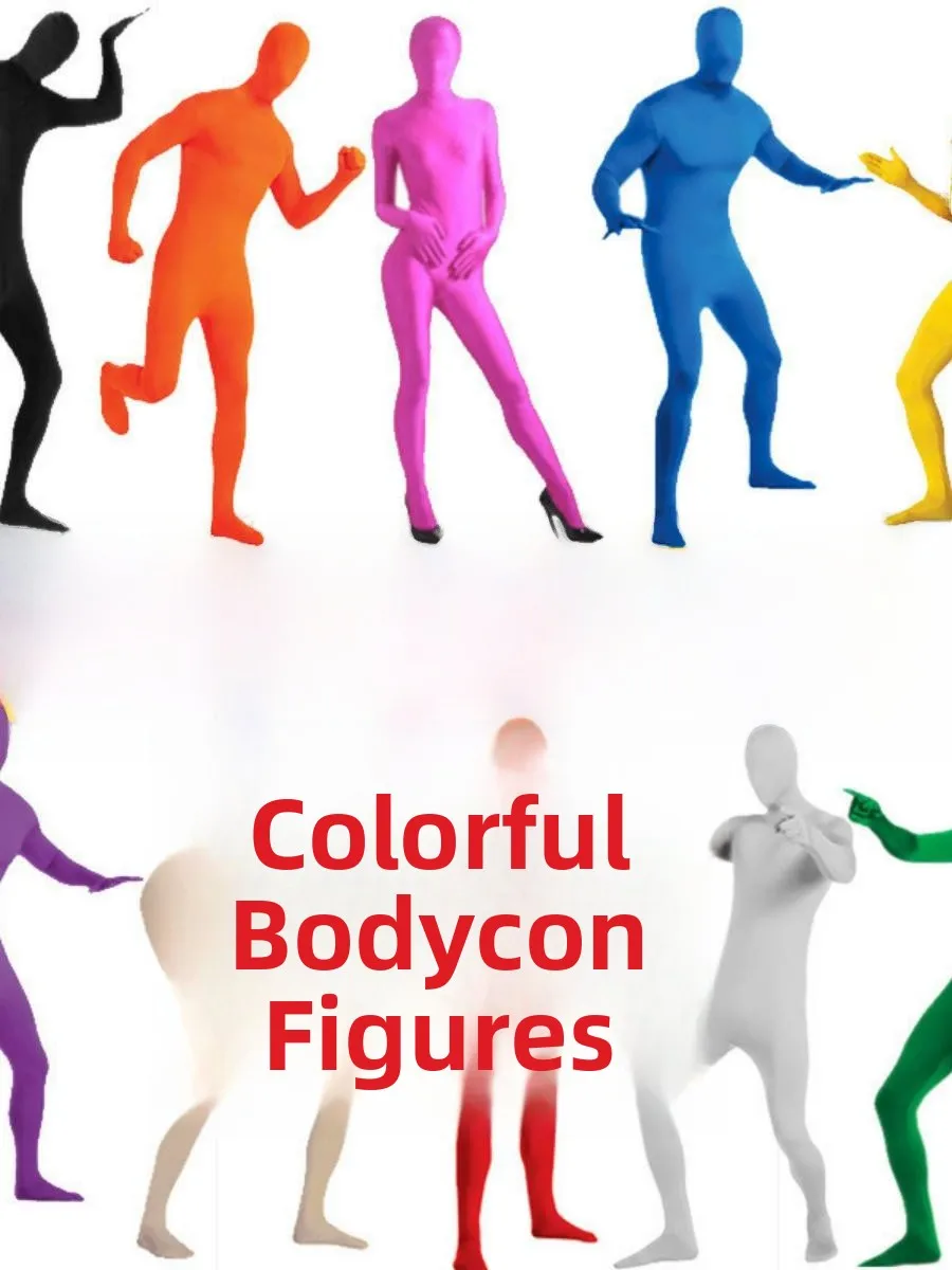 Costume invisibile per adulti Abito attillato loween Bla Suit Uomo Abbigliamento per spettacoli teatrali Ninja Abito attillato per persona invisibile