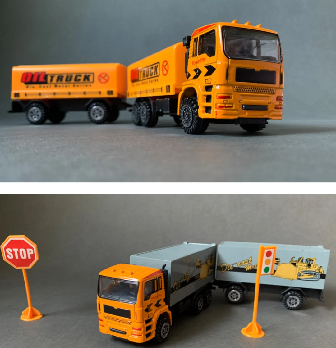 วิศวกรรมผู้นํารถบรรทุกขนส่งรถบรรทุกคอนเทนเนอร์ TOW Mixer รถบรรทุกถังรถบรรทุกของเล่นเด็กของขวัญ B210