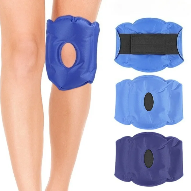 

1/2 шт. гелевый пакет со льдом для колена, двойная температура горячей и холодной терапии, многоразовый нейлоновый компресс для облегчения суставов, конструкция гибкого ремешка