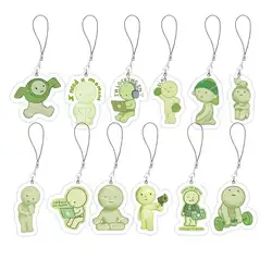 Acrylic Smiski Mobile Phone Charms Smiski Small Pendant Phone Key Chain Key Ring Fans Gift