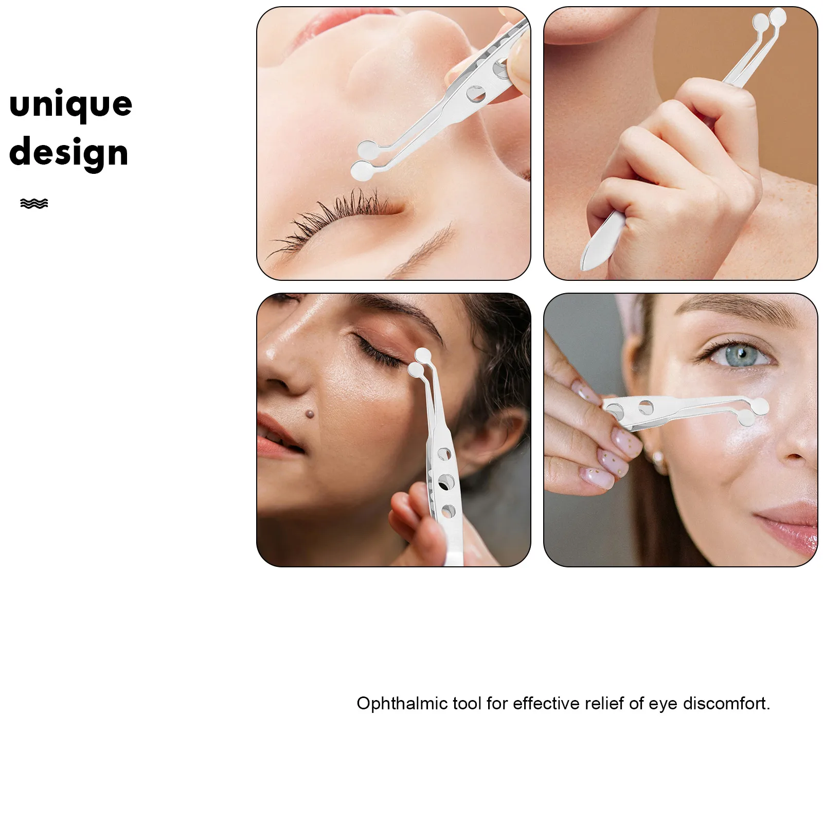 

Meibomian Gland Massage Forceps Face Tweezers Tool Eye Metal Eyelid Stainless Steel Women